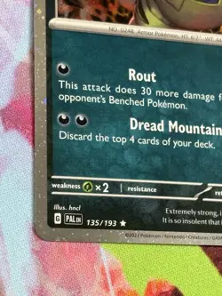 Pokemon Paldea Evolved #135/193 Tyranitar Cosmos Holo - Image 4