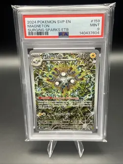2024 POKEMON BSP SVP EN #159 MAGNETON SURGING SPARKS POKEMON PSA 9 - Image 1