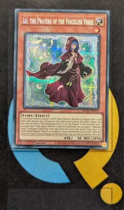 MP25-EN052 Lo, Prayers of the Voiceless Voice Prismatic Secret Rare 1st YuGiOh - Image 1