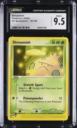 CGC 9.5 Shroomish 78/100 EX Sandstorm 2003 Pokemon Card - Image 1