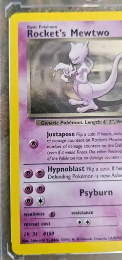 Pokemon TCG Rockets Mewtwo Gym Challenge Holo Card 14/132. W/ Swirl 💫. LP 👀 - Image 3