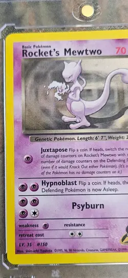Pokemon TCG Rockets Mewtwo Gym Challenge Holo Card 14/132. W/ Swirl 💫. LP 👀 - Image 4
