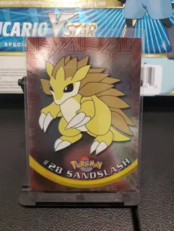 Pokemon HOLO 1999 Topps Card : Sandslash # 28 - TV Animation Collector’s Edition - Image 1