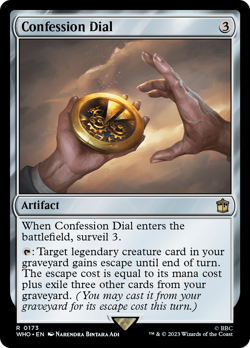 Confession Dial Doctor Who NM Artifact Rare MAGIC THE GATHERING CARD ABUGames - Image 1