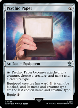 Psychic Paper Doctor Who NM Artifact Uncommon MAGIC THE GATHERING CARD ABUGames - Image 1