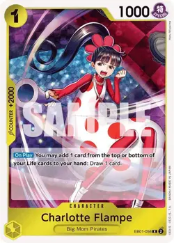 EB01-056 Charlotte Flampe English R One Piece TCG Card Game - Image 2