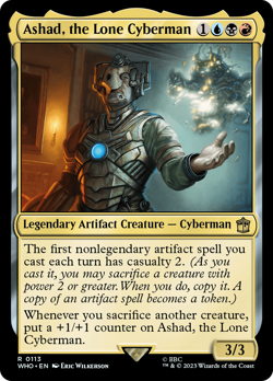 Ashad, the Lone Cyberman Doctor Who NM Artifact Rare MAGIC MTG CARD ABUGames - Image 1