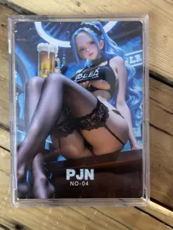One Piece CCG Goddess Vivi Metal Card - Mug Of Beer On Bar - Spicy - Image 1