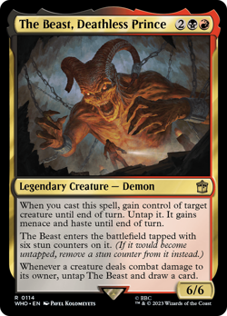 The Beast, Deathless Prince Doctor Who NM Creature Rare MAGIC MTG CARD ABUGames - Image 1