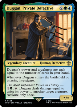 Duggan, Private Detective Doctor Who NM Creature Rare MAGIC MTG CARD ABUGames - Image 1