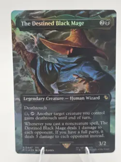 The Destined Black Mage (Borderless) Commander: Final Fantasy Foil - Image 1