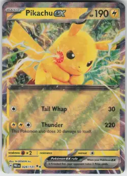 UR-03 Holo Pikachu ex - 028/131 028/131 Double Rare SV: Prismatic Evolutions NM - Image 1