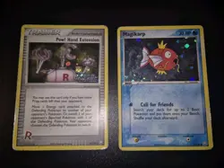 Pokemon - 2 Ex Team Rocket Returns Holo Stamped - Magikarp - Pow! Hand Extension - Image 1