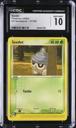 CGC 10 Seedot 77/100 EX Sandstorm 2003 Pokemon Card - Image 1