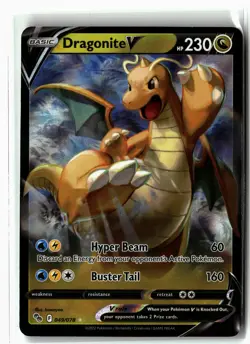 Dragonite V ⭐ 049/078 Holo V Rare Pokemon GO 2022 Pokemon NM - Image 1