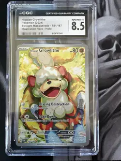 Pokemon TCG Hisuian Growlithe Twilight Masquerade IR 181/167 - Image 1