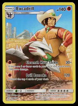 Pokemon Card - Excadrill Cosmic Eclipse 246/236 Secret Rare 2019 - Image 1