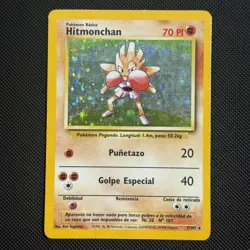 Pokemon Hitmonchan Base Set Card 7/102 Holo Rare Spanish Edition MP - S1 - Image 1