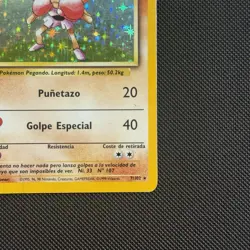 Pokemon Hitmonchan Base Set Card 7/102 Holo Rare Spanish Edition MP - S1 - Image 5