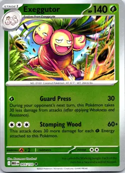 Pokemon Exeggutor ME01: Mega Evolution MEG REVERSE HOLO 005/132 NM TCG - Image 1