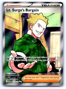 LT. SURGE'S BARGAIN MEGA EVOLUTION MEG ULTRA RARE HOLO 170/170 ISHIKAWA NM - Image 1