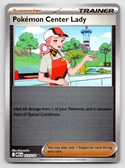 Pokemon Pokemon Center Lady ME01: Mega Evolution MEG Reverse Holo 123/132 NM - Image 1