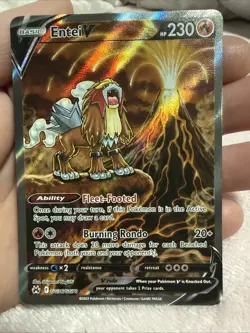 Pokemon Entei V Ultra Rare Full Art GG36/GG70 Crown Zenith Galarian Gallery Holo - Image 1