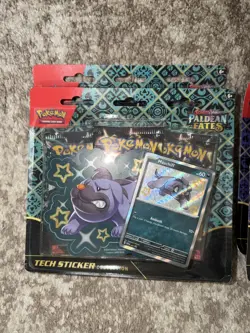 Pokemon TCG Paldean Fates Tech Sticker Collection 3 Pack Blisters X 5 - Image 3