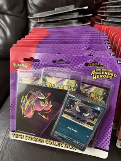 Pokemon TCG Mega Evolution Ascended Heroes Tech Sticker Collection Gastly – X 10 - Image 2