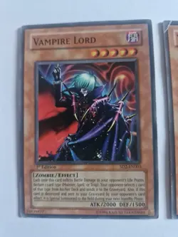 2x Yu-Gi-Oh! TCG Card Vampire Lord SD2-EN003 & Vampire Lady SD2-EN010 1st Edt - Image 2