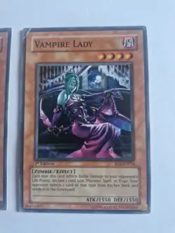 2x Yu-Gi-Oh! TCG Card Vampire Lord SD2-EN003 & Vampire Lady SD2-EN010 1st Edt - Image 3