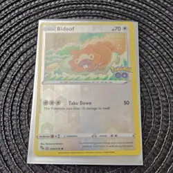 Unpeeled Pokemon TCG Bidoof Ditto Pokemon Go 059/078 NM - Image 1