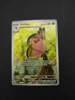 Vivillon Illustration Rare Holo Pokemon Card ( SV08: Surging Sparks 193/191 NM ) - Image 1