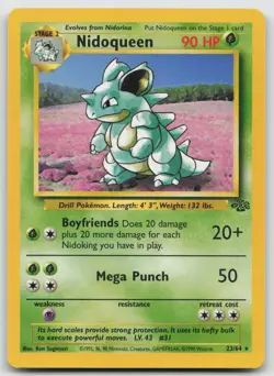 Nidoqueen 23/64 Rare Jungle Pokemon Unlimited Near Mint - Image 1