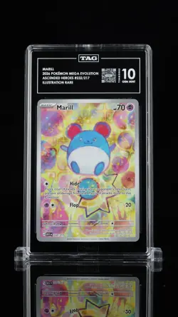 Marill 232/217 Illustration Rare Ascended Heroes Pokemon Tag 10 Gem Mint - Image 1