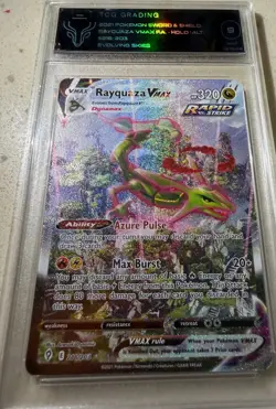 2021 POKEMON SWORD & SHIELD EVOLVING SKIES SECRET FULL ART/RAYQUAZA VMAX MINT 9 - Image 2