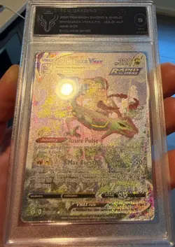 2021 POKEMON SWORD & SHIELD EVOLVING SKIES SECRET FULL ART/RAYQUAZA VMAX MINT 9 - Image 3