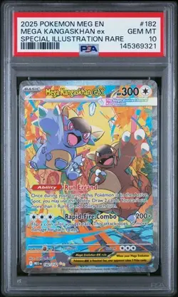 Pokemon Mega Evolution Mega Kangashkhan Ex #182 Special Illustration Rare PSA 10 - Image 1