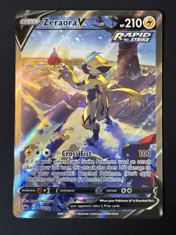 Pokemon Zeraora V - NM Pack Fresh - Chilling Reign Holo Card 166/198 - Image 1