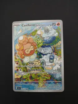 Pokemon TCG Castform Sunny Form 195/191 Illustration Rare Surging Sparks - Image 1