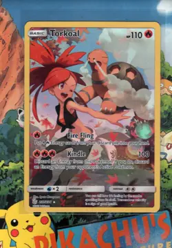 Pokemon TCG Torkoal (Secret) 237/236 Sm-Cosmic Eclipse Holo NM/M - Image 1