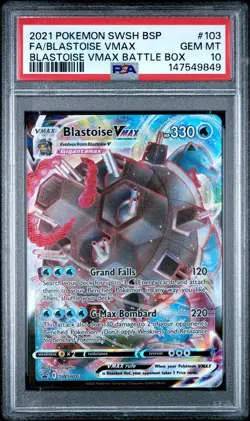 PSA 10 BLASTOISE VMAX SWSH103 BLACK STAR PROMO FULL ART BATTLE BOX POKEMON 🌊 - Image 1