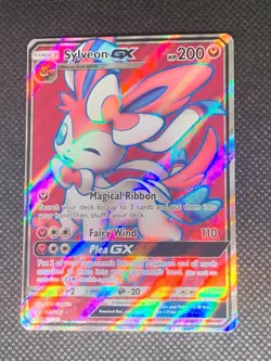 Sylveon GX 140/145 - Guardians Rising Pokemon Card - LP - Image 1