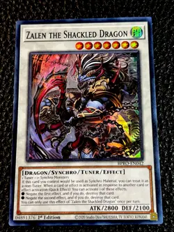 Zalen The Shackled Dragon BPRO-EN042 Yugioh 1st Edition Super Rare - Image 1