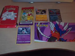 Roaring Moon, Sandaconda & Hatenna + unopened pack of 4 Mcdonald's Pokemon cards - Image 1
