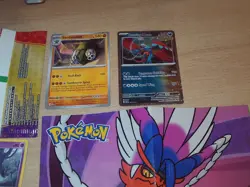 Roaring Moon, Sandaconda & Hatenna + unopened pack of 4 Mcdonald's Pokemon cards - Image 4