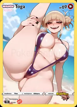 Toga Bikini Non Holographic Trainer Sexy Anime Waifu Adult Card -10-26 - Image 1