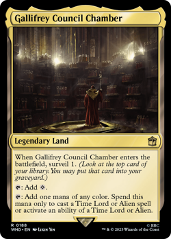 Gallifrey Council Chamber Doctor Who NM Land Rare MAGIC GATHERING CARD ABUGames - Image 1