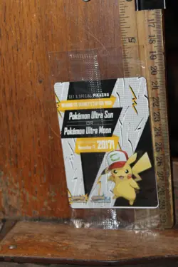 Pokemon Trading Card Ash's Pikcachu Sealed Card 2017 Promo Ultra Sun Moon - Image 5