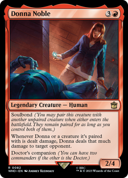 Donna Noble Doctor Who NM Creature Rare MAGIC THE GATHERING MTG CARD ABUGames - Image 1